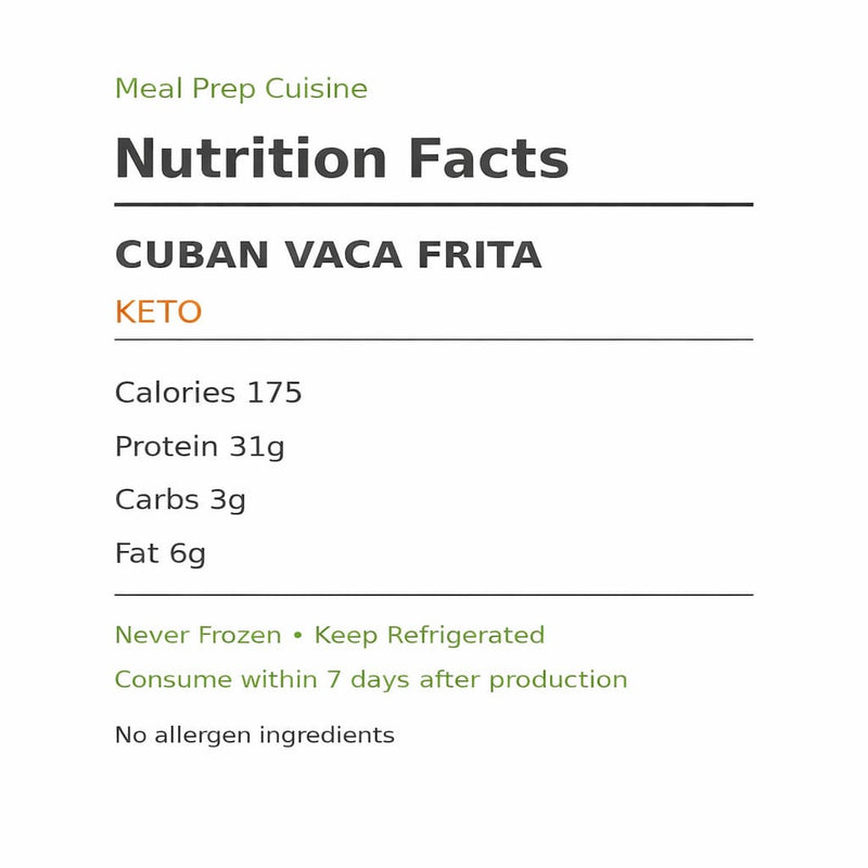 Keto Cuban Vaca Frita