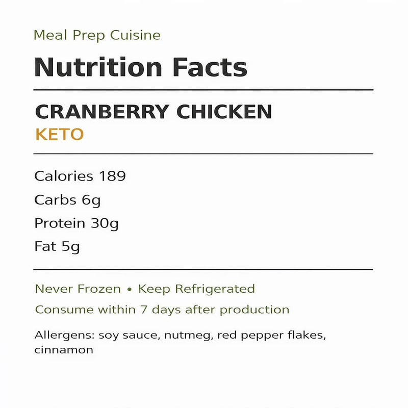Keto Cranberry Chicken